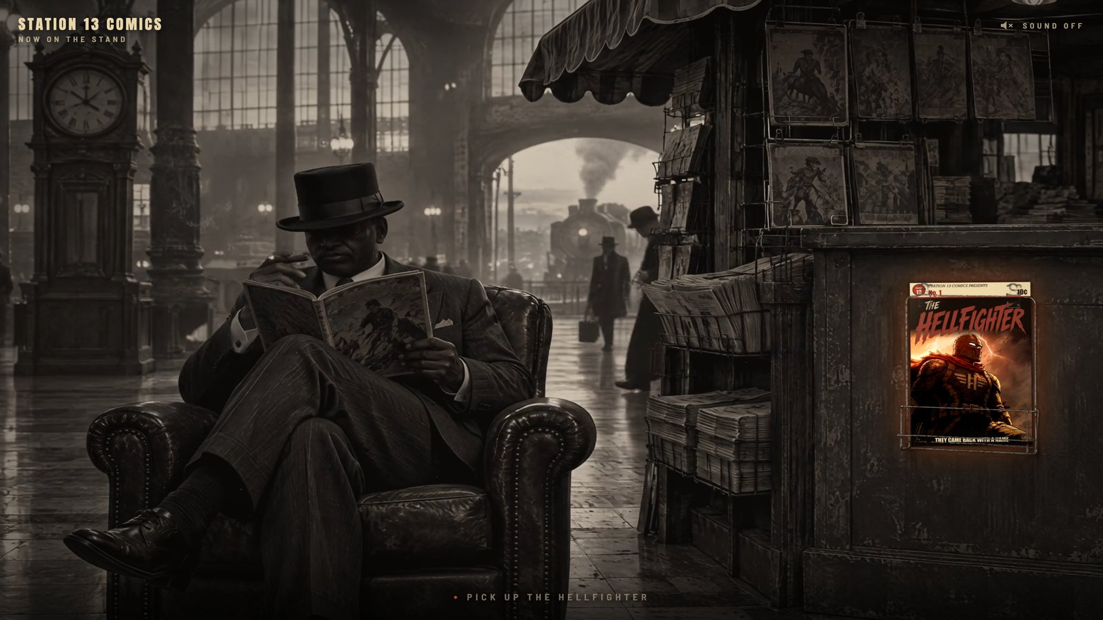 Station 13 Comics newsstand landing page